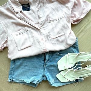 Pink Abercrombie Blouse, Sz M